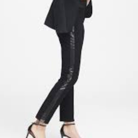 black sequin skinny pants